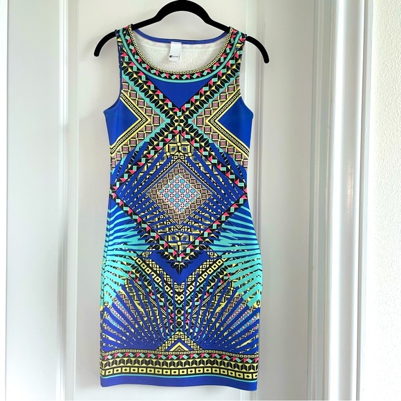 Aztec print sleeveless Bodycon mini Dress - Picture 3 of 7
